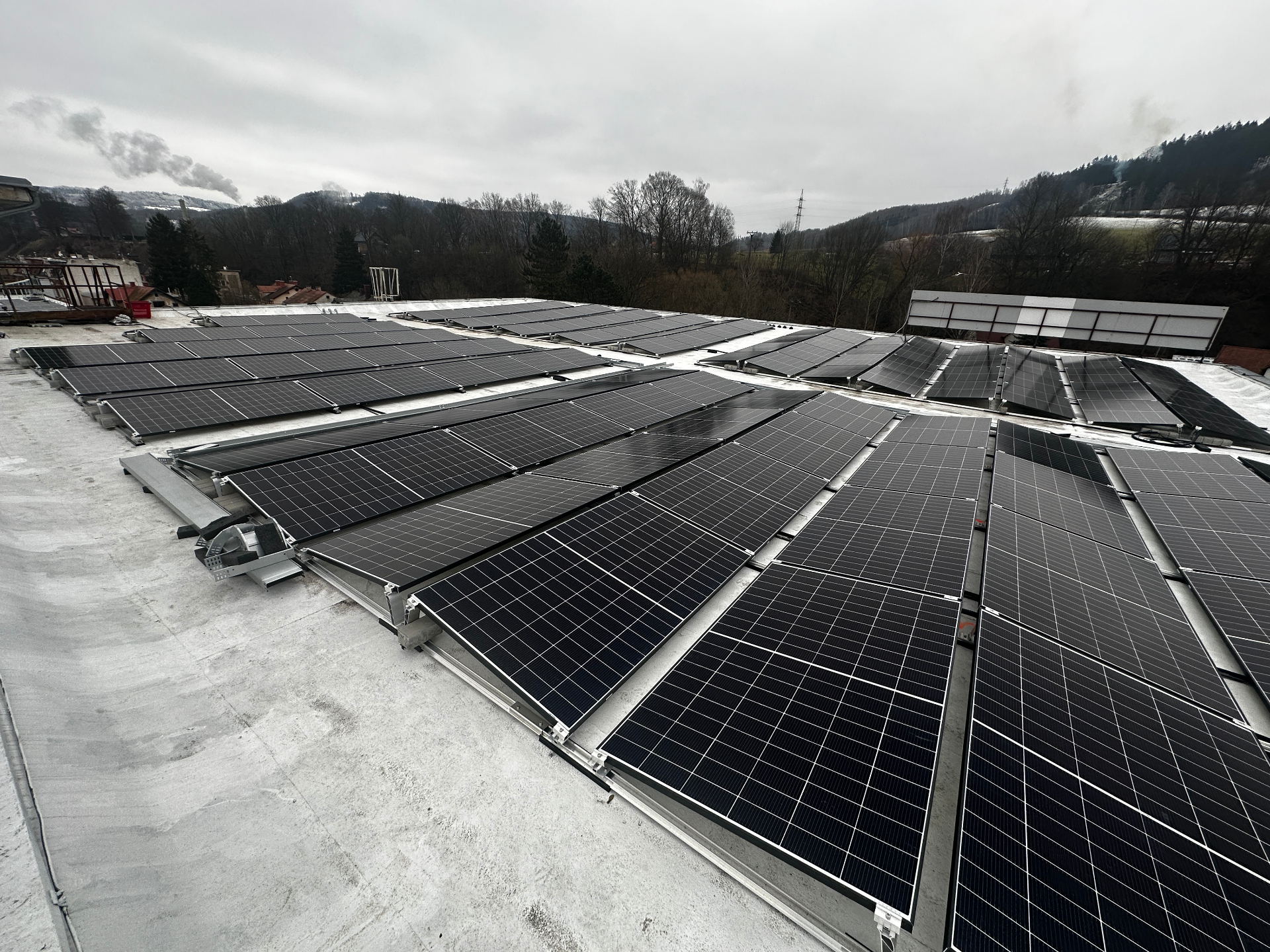 FVE instalace – Provozovna Poříčí, celkový pohled